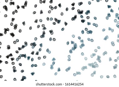 Light BLUE vector pattern with spheres. Modern abstract illustration with colorful water drops. Pattern for ads, leaflets.