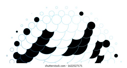 Light BLUE vector pattern with spheres. Illustration with set of shining colorful abstract spheres. Pattern for business ads.