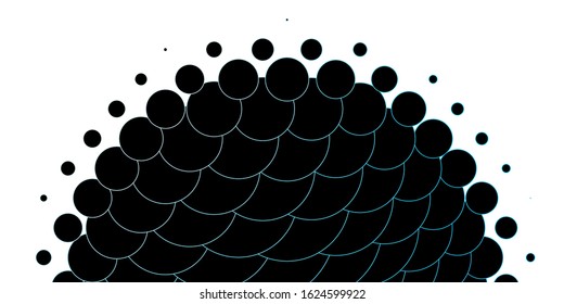 Light BLUE vector pattern with spheres. Abstract colorful disks on simple gradient background. Pattern for wallpapers, curtains.