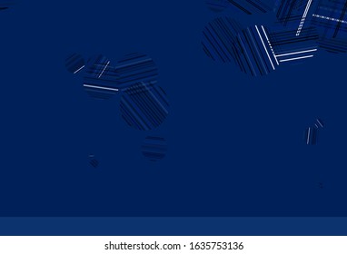 Light BLUE vector pattern with spheres. Glitter abstract illustration with blurred drops of rain. Design for your business advert.
