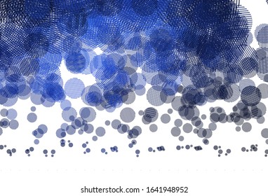 Light BLUE vector pattern with spheres. Blurred decorative design in abstract style with bubbles. Design for poster, banner of websites.