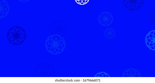 Light BLUE vector pattern with spheres. Abstract colorful disks on simple gradient background. Pattern for business ads.