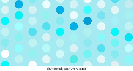 Light blue vector pattern with spheres. Glitter abstract illustration with colorful drops. Design for your commercials.