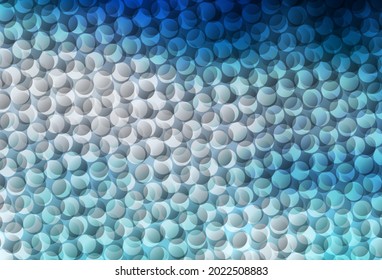 Light BLUE vector pattern with spheres. Beautiful colored illustration with blurred circles in nature style. Design for your business advert.