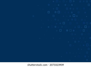 Light BLUE vector pattern with spheres, squares. Colorful illustration with circles, squares in nature style. Pattern for ads, leaflets.