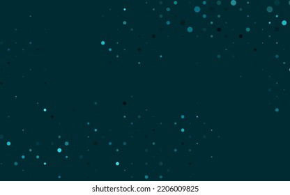 Light BLUE vector pattern with spheres. Blurred decorative design in abstract style with bubbles. Template for your brand book.