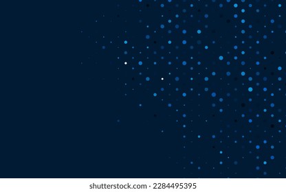 Light BLUE vector pattern with spheres. Illustration with set of shining colorful abstract circles. Template for your brand book.