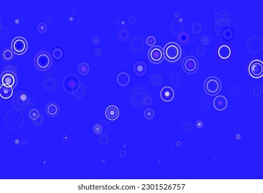 Light BLUE vector pattern with spheres. Abstract illustration with colored bubbles in nature style. Design for poster, banner of websites.