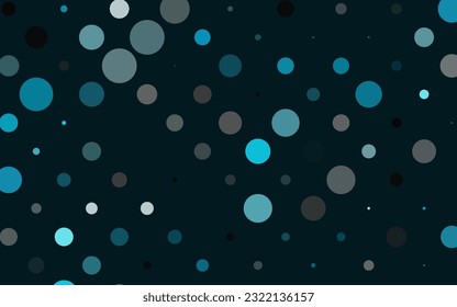 Light BLUE vector pattern with spheres. Blurred bubbles on abstract background with colorful gradient. Pattern for ads, booklets.