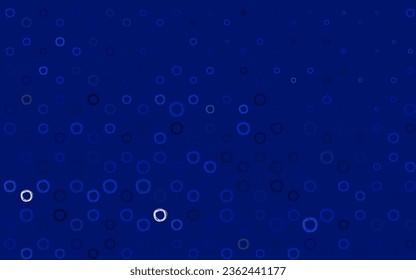 Light BLUE vector pattern with spheres. Blurred bubbles on abstract background with colorful gradient. New template for your brand book.