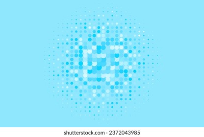 Light BLUE vector pattern with spheres. Abstract illustration with colored bubbles in nature style. Design for posters, banners.