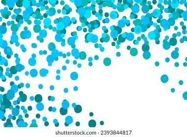 Light BLUE vector pattern with spheres. Illustration with set of shining colorful abstract circles. Pattern for beautiful websites.