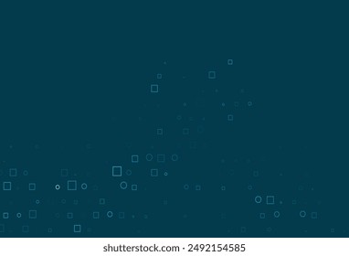 Light BLUE vector pattern with spheres, squares. Colorful illustration with circles, squares in nature style. Completely new template for your brand book.