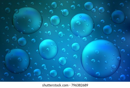 Light BLUE vector pattern with spheres. Abstract illustration with colored bubbles in nature style. The pattern can be used for beautiful websites.