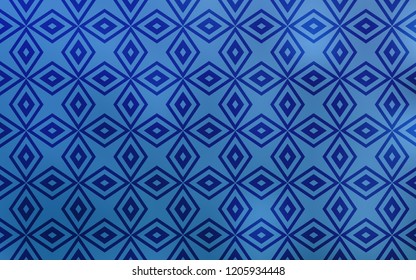 Light BLUE vector pattern in square style. Decorative design in abstract style with rectangles. Best design for your ad, poster, banner.
