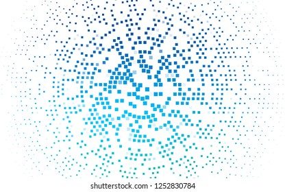 Light BLUE vector pattern in square style. Modern abstract illustration with colorful rectangles. The template can be used as a background.