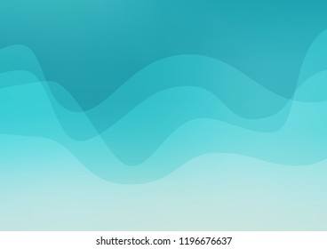 Light BLUE vector pattern with wavy shapes. Shining illustration, which consist of blurred lines, circles. Marble design for your web site.