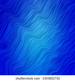 Light BLUE vector pattern with wry lines. Brand new colorful illustration with bent lines. Template for your UI design.