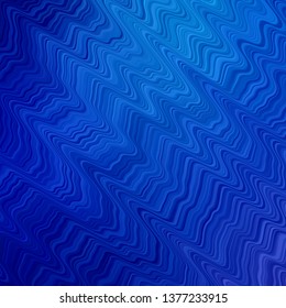Light BLUE vector pattern with wry lines. Abstract illustration with bandy gradient lines. Template for your UI design.