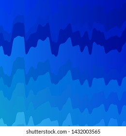 Light BLUE vector pattern with wry lines. Bright illustration with gradient circular arcs. Pattern for booklets, leaflets.