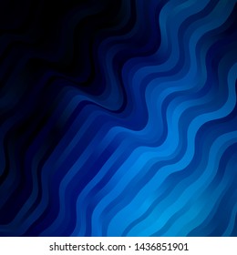 Light BLUE vector pattern with wry lines. Bright sample with colorful bent lines, shapes. Pattern for websites, landing pages.