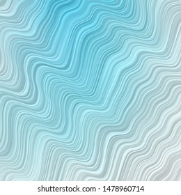 Light BLUE vector pattern with wry lines. Colorful illustration, which consists of curves. Pattern for ads, commercials.
