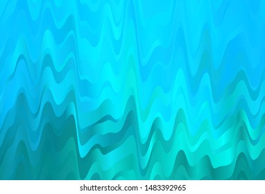 Light BLUE vector pattern with wry lines. Colorful illustration in simple style with gradient. Colorful wave pattern for your design.