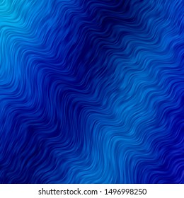 Light BLUE vector pattern with wry lines. Gradient illustration in simple style with bows. Pattern for busines booklets, leaflets