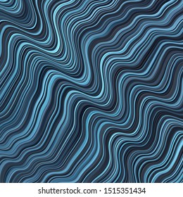 Light BLUE vector pattern with wry lines. Brand new colorful illustration with bent lines. Template for your UI design.