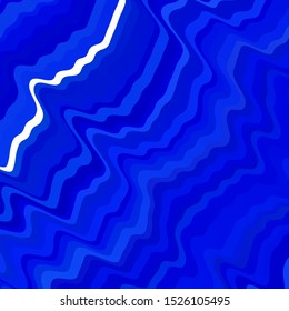 Light BLUE vector pattern with wry lines. Illustration in halftone style with gradient curves. Pattern for busines booklets, leaflets