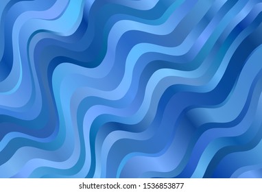 Light BLUE vector pattern with wry lines. Brand new colorful illustration in simple style. New composition for your brand book.