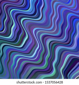 Light BLUE vector pattern with wry lines. Brand new colorful illustration with bent lines. Pattern for booklets, leaflets.