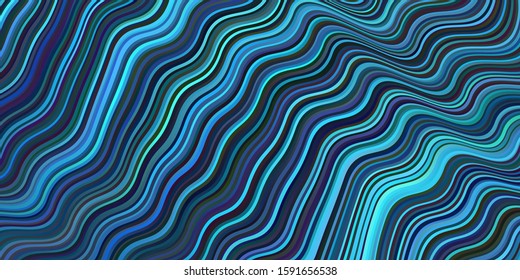 Light BLUE vector pattern with wry lines. Colorful illustration in abstract style with gradient. A completely new template for your design.