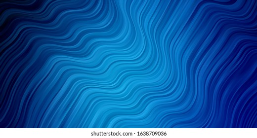 Light BLUE vector pattern with wry lines. Bright sample with colorful bent lines, shapes. Best design for your ad, poster, banner.