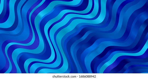 Light BLUE vector pattern with wry lines. Colorful illustration in circular style with lines. Pattern for websites, landing pages.