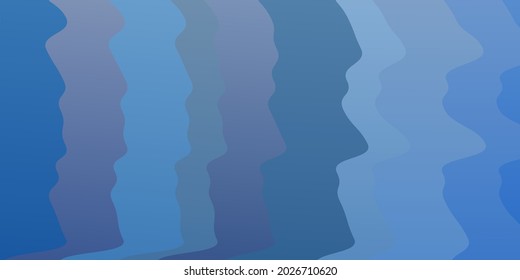 Light BLUE vector pattern with wry lines. Brand new colorful illustration with bent lines. Template for your UI design.
