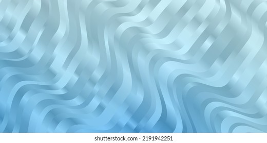 Light BLUE vector pattern with wry lines. Colorful illustration with curved lines. Pattern for ads, commercials.