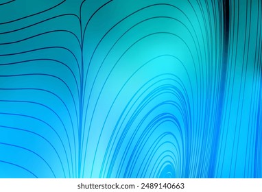 Light BLUE vector pattern with wry lines. Glitter abstract illustration with wry lines. Pattern for your business design.