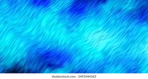 Light BLUE vector pattern with wry lines. Gradient illustration in simple style with bows. Pattern for commercials, ads.