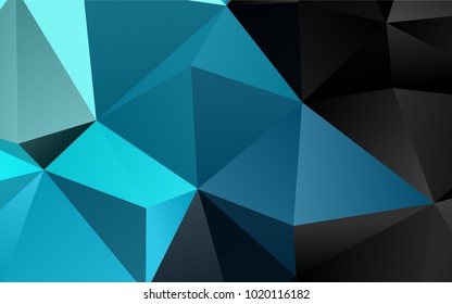 Light BLUE vector polygon abstract background. Glitter abstract illustration with an elegant design. The elegant pattern can be used as part of a brand book.