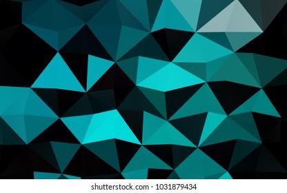 Light BLUE vector polygon abstract template. Colorful illustration in abstract style with gradient. The polygonal design can be used for your web site.
