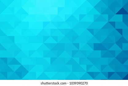 Light BLUE vector polygon abstract template. Geometric illustration in Origami style with gradient.  The template can be used as a background for cell phones.
