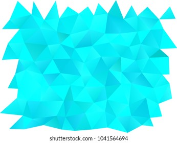 Light BLUE vector polygon abstract template. Shining illustration, which consist of triangles. The template can be used as a background for cell phones.