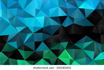 Light BLUE vector polygon abstract background. Colorful abstract illustration with gradient. Triangular pattern for your business design.