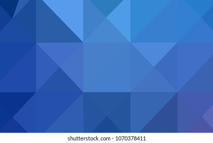 Light BLUE vector polygon abstract background. A completely new color illustration in a  polygonal style. A new texture for your design.