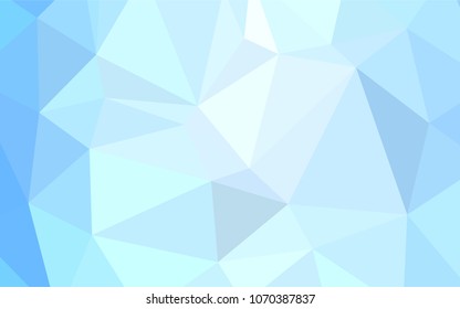 Light BLUE vector polygon abstract backdrop. A sample with polygonal shapes. That new template can be used for your brand book.