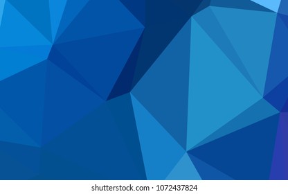 Light BLUE vector polygon abstract layout. Modern geometrical abstract illustration with gradient. That pattern can be used as a part of a brand book.