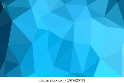 Light BLUE vector polygon abstract backdrop. Elegant bright polygonal illustration with gradient. The best triangular design for your business.