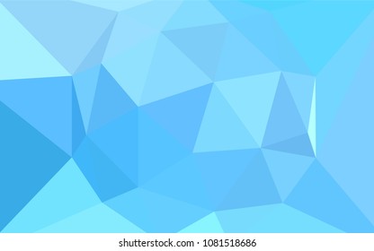 Light BLUE vector polygon abstract layout. Colorful illustration in polygonal style with gradient. Best triangular design for your business.