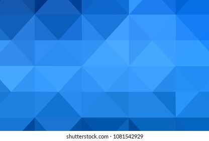 Light BLUE vector polygon abstract layout. Triangular geometric sample with gradient.  Brand new style for your business design.